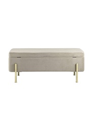 Банкетка Stool Group Болейн с ящиком велюр бежевый 20A544VF-MOMO-3 4