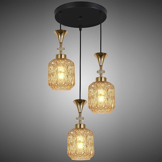 Подвесная люстра Reluce 02003-0.9-03 Amber изображение 3 Подвесная люстра Reluce 02003-0.9-03 Amber Фото № 3