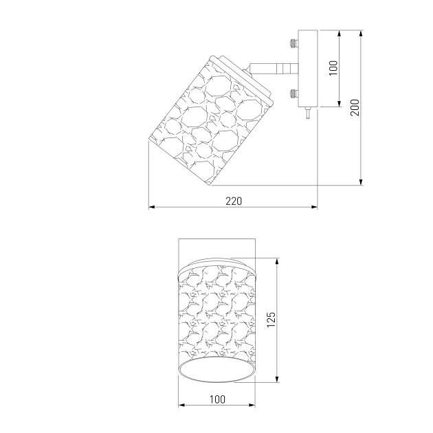 Спот Eurosvet Jackice 20095/1 черный/золото Фото № 2