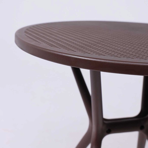 Садовый стол AksHome Palermo 65*71, пластик, коричневый 94019 изображение 6 Садовый стол AksHome Palermo 65*71, пластик, коричневый 94019 Фото № 6