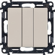 Выключатель трехклавишный Legrand Valena Life 10A 250V слоновая кость 752503