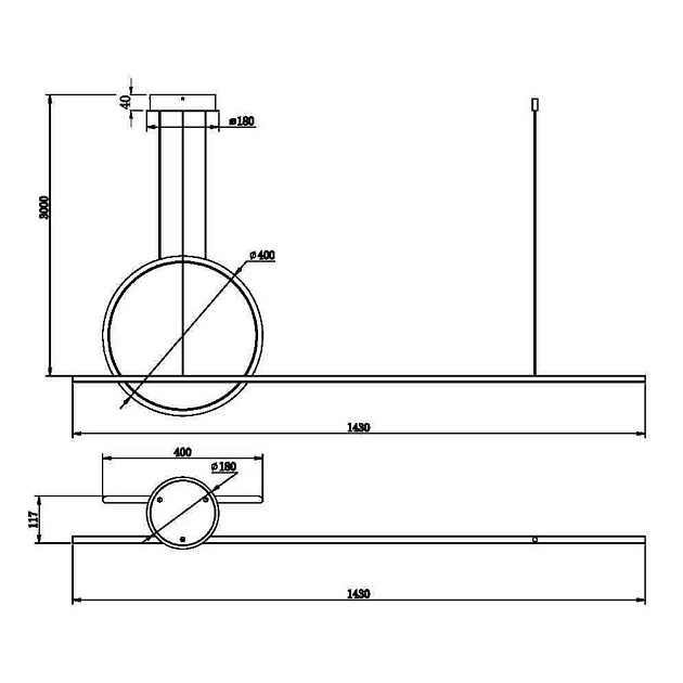 Подвесной светодиодный светильник Maytoni Halo MOD247PL-L49BK изображение 6 Подвесной светодиодный светильник Maytoni Halo MOD247PL-L49BK Фото № 6