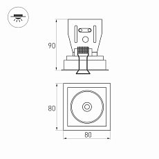 Встраиваемый светодиодный светильник Arlight CL-Simple-S80x80-9W Warm3000 028149 5