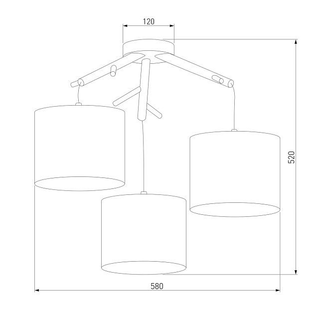 Подвесная люстра TK Lighting 6553 Albero White Фото № 3