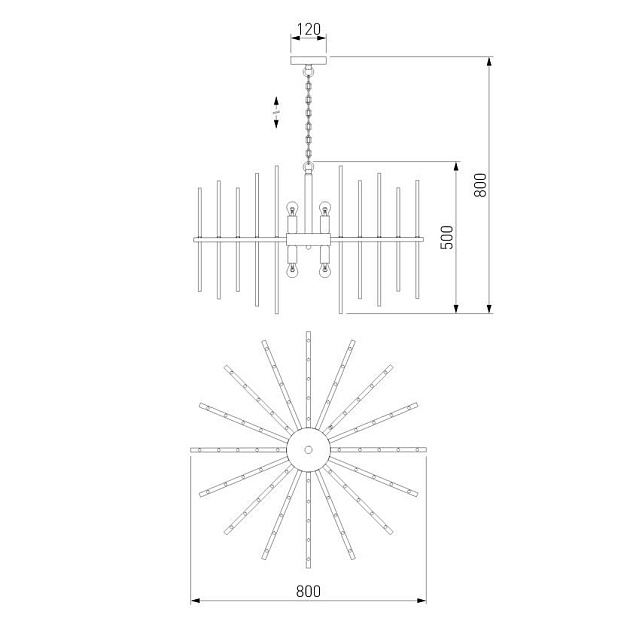 Подвесная люстра Bogates Allure 355/8 Smart хром Фото № 3
