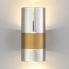 Настенный светодиодный светильник Eurosvet Watford 40021/1 LED латунь/дымчатый 1