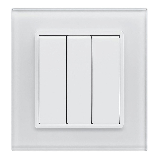 Выключатель трехклавишный Vesta-Electric Exclusive White белый FVK050312BEL изображение Выключатель трехклавишный Vesta-Electric Exclusive White белый FVK050312BEL Фото №