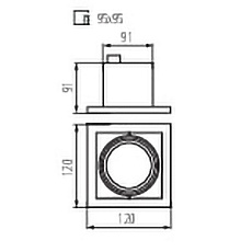 Точечный светильник Kanlux MERIL DLP-50-W 26480 1