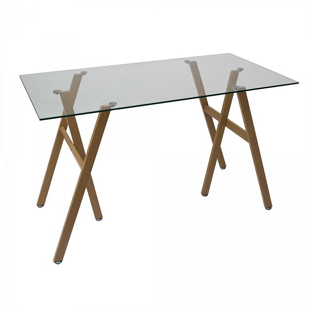 Письменный стол AksHome Nephrite прозрачный, стекло 86203 Фото № 