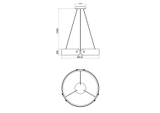 Подвесной светодиодный светильник Maytoni Interstellar MOD309PL-L30GR4K 1