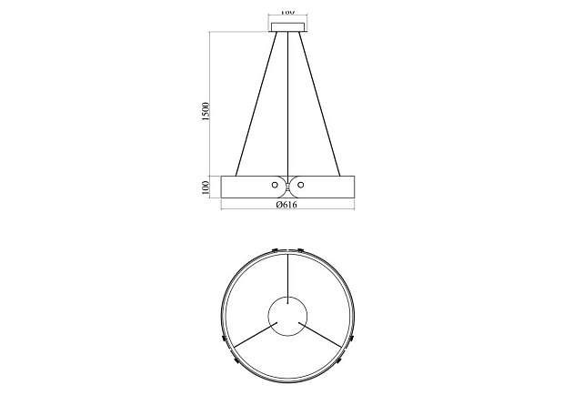 Подвесной светодиодный светильник Maytoni Interstellar MOD309PL-L30GR4K Фото № 2