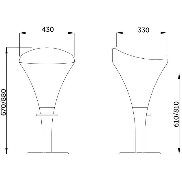 Барный стул AksHome Bomba серебряный, пластик 27651 изображение 2 Барный стул AksHome Bomba серебряный, пластик 27651 Фото № 2