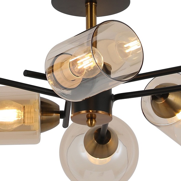 Потолочная люстра Illumico IL8243-6COU-79 BK GD изображение 2 Потолочная люстра Illumico IL8243-6COU-79 BK GD Фото № 2