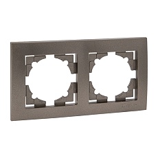 Валенсия Рамка 2-местная графит EKF EWM-G-302-60