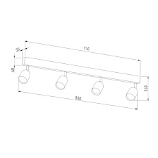 Спот TK Lighting 6270 Top Black White 1