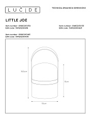 Уличный светодиодный светильник Lucide Little Joe 06802/01/33 1
