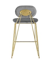 Полубарный стул Stool Group Элис велюр светло-серый FDC8001 LIGHT GREY FUT-79 3