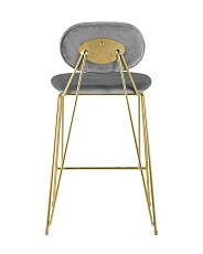 Полубарный стул Stool Group Элис велюр светло-серый FDC8001 LIGHT GREY FUT-79 3