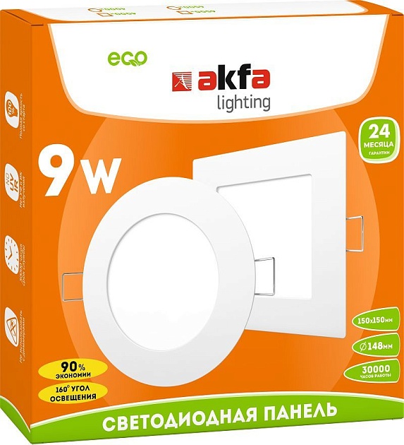 Встраиваемая светодиодная панель Akfa Lighting AK-LPS FLLPS090065A Фото № 2