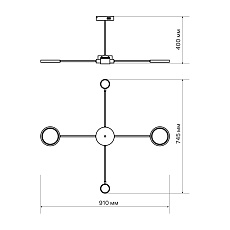 Потолочная светодиодная люстра Ritter Notte 51595 5 1