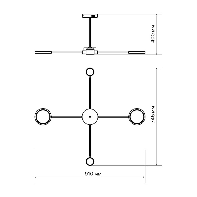 Потолочная светодиодная люстра Ritter Notte 51595 5 Фото № 2