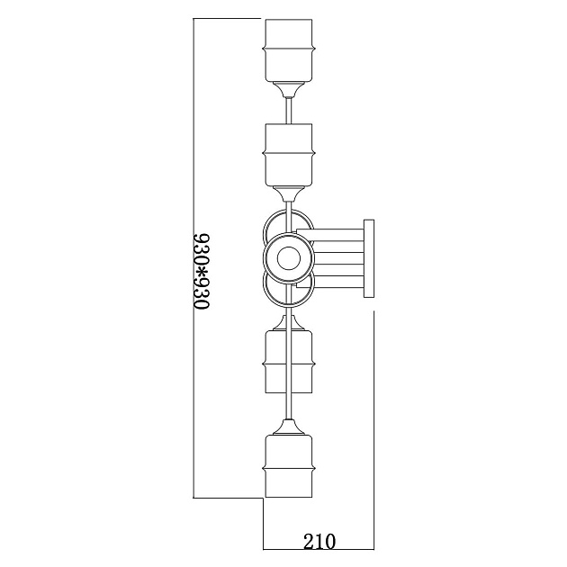 Потолочная люстра Escada MONDRIAN 699/8P изображение 2 Потолочная люстра Escada MONDRIAN 699/8P Фото № 2