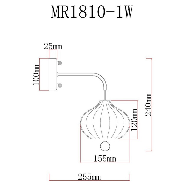 Бра MyFar Katrin MR1810-1W Фото № 2