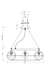 Подвесная люстра Maytoni Carcass MOD312PL-08GCH 1