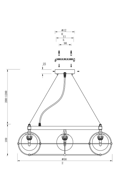 Подвесная люстра Maytoni Carcass MOD312PL-08GCH Фото № 2