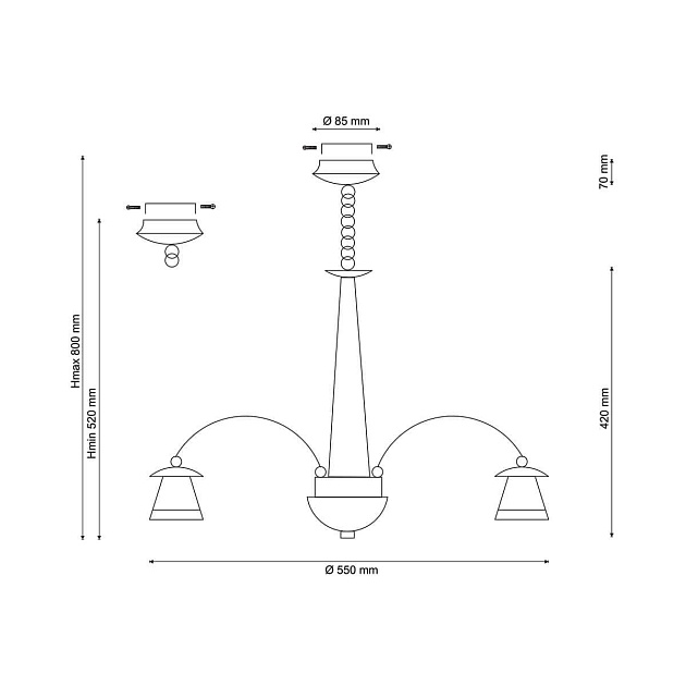 Подвесная люстра Lucia Tucci Natura 158.6 Фото № 2