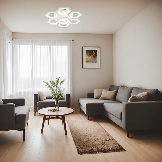 Потолочная светодиодная люстра Escada Hexagon 10204/7Led изображение 7 Потолочная светодиодная люстра Escada Hexagon 10204/7Led Фото № 7