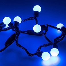 Уличная светодиодная гирлянда Ardecoled шарики 230V синий ARD-Ball-Classic-D17.5-20000-Black-200Led Blue 025589