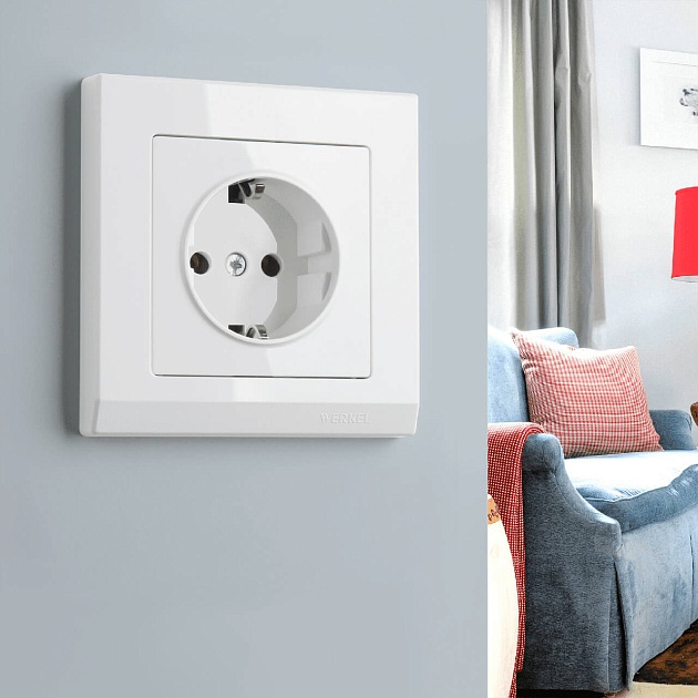 Розетка с заземлением Werkel белый W1171001 4690389155116 Фото № 3