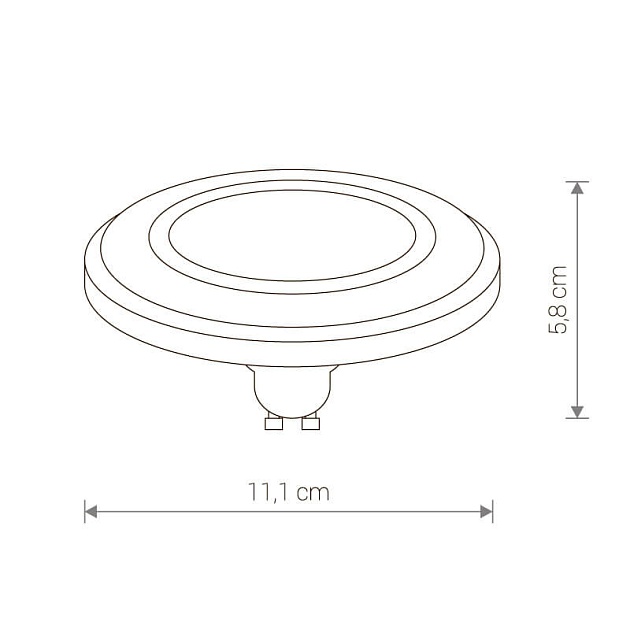 Лампа светодиодная GU10 9W 3000K прозрачная 9345 Фото № 2