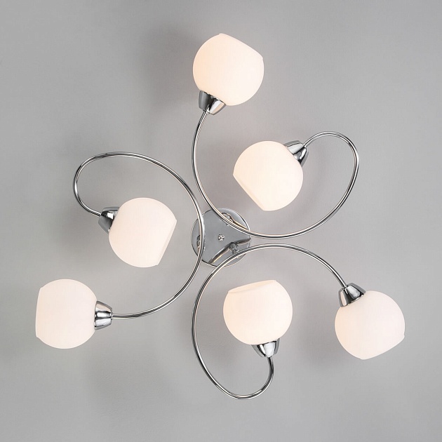 Потолочная люстра Eurosvet Tulia 30136/6 хром изображение 4 Потолочная люстра Eurosvet Tulia 30136/6 хром Фото № 4