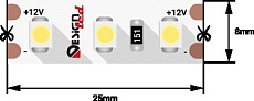 Светодиодная влагозащищенная лента DesignLed 9,6W/m 120LED/m 3528SMD теплый белый 5M 001487 1