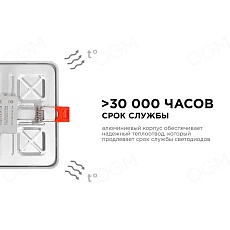 Встраиваемая светодиодная панель OGM LP-17 5