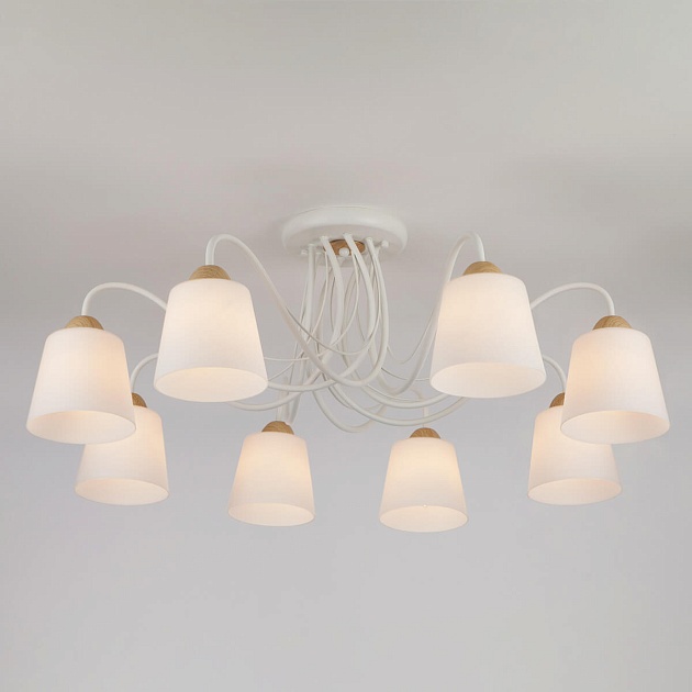 Потолочная люстра Eurosvet Betty 70062/8 белый изображение Потолочная люстра Eurosvet Betty 70062/8 белый Фото №