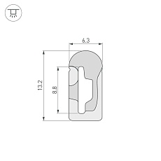 Профиль Arlight WPH-Flex-0613-Side-S8-10m White 040826 1