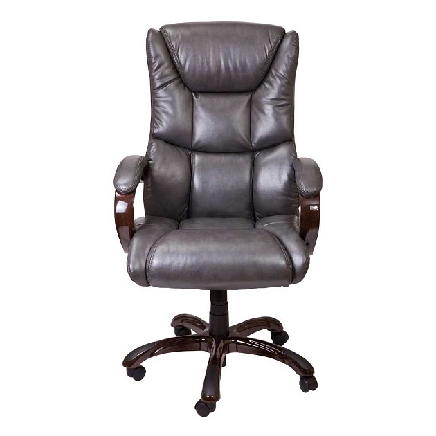 Кресло руководителя AksHome Boss серый, экокожа 48359 изображение Кресло руководителя AksHome Boss серый, экокожа 48359 Фото №