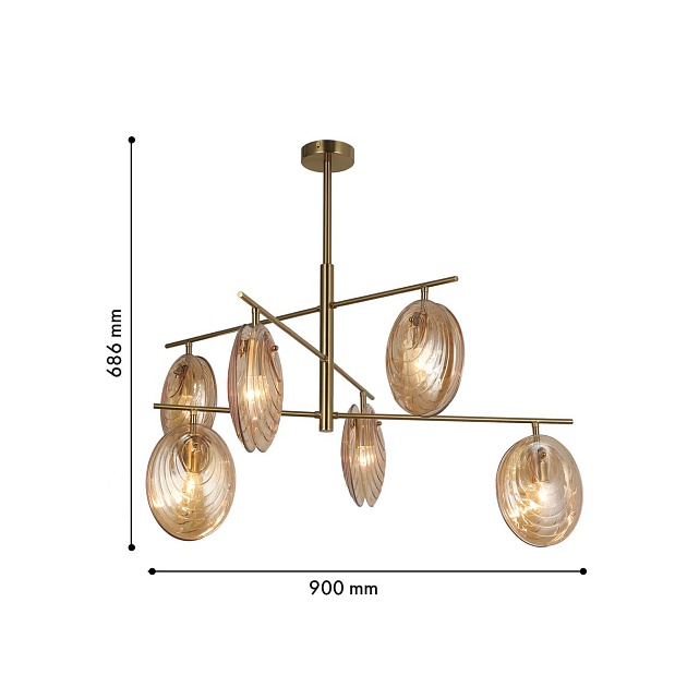 Подвесная люстра F-Promo Media 4485-6C Фото № 2