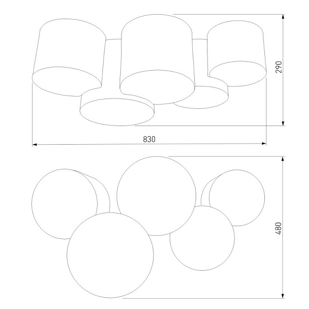 Потолочный светильник TK Lighting 6593 Mona Nature Фото № 3