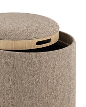 Пуф с ящиком Stool Group Хюгге S рогожка бежевая 19B260LS BY1701-3 2