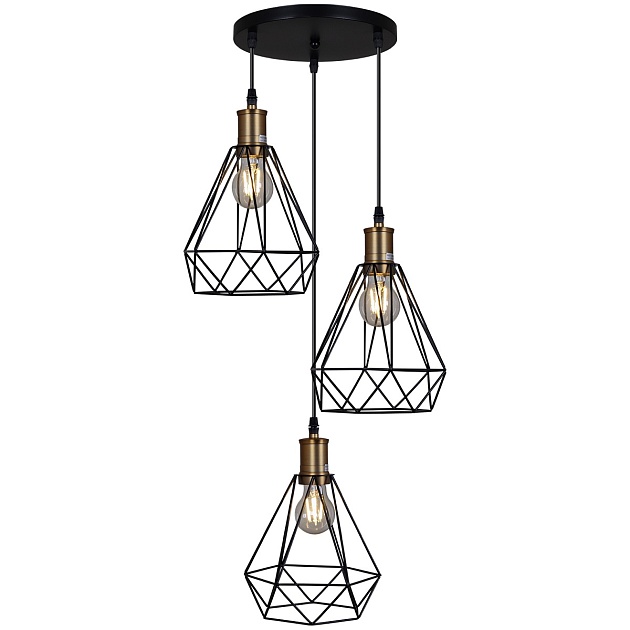 Подвесная люстра Reluce 04773-0.4-03 BK Фото № 