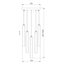 Подвесная люстра Eurosvet Lynn 50381/5 хром 2