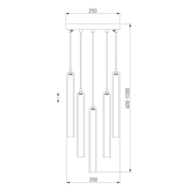 Подвесная люстра Eurosvet Lynn 50381/5 хром Фото № 3