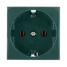 Розетка LK Studio с з/к, без шторок (зеленый) LK45 851319-1