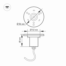 Ландшафтный светодиодный светильник Arlight KT-Aqua-R85-7W White6000 027868 3