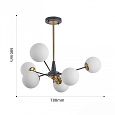 Подвесная люстра Arte Neapolis79808 279808/6 BK/GD 1