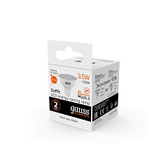 Лампа светодиодная Gauss GU5.3 3.5W 3000K матовая 13514 3